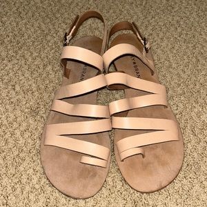 Lucky Brand nude sandals. size 7.5. worn 2-3 times.